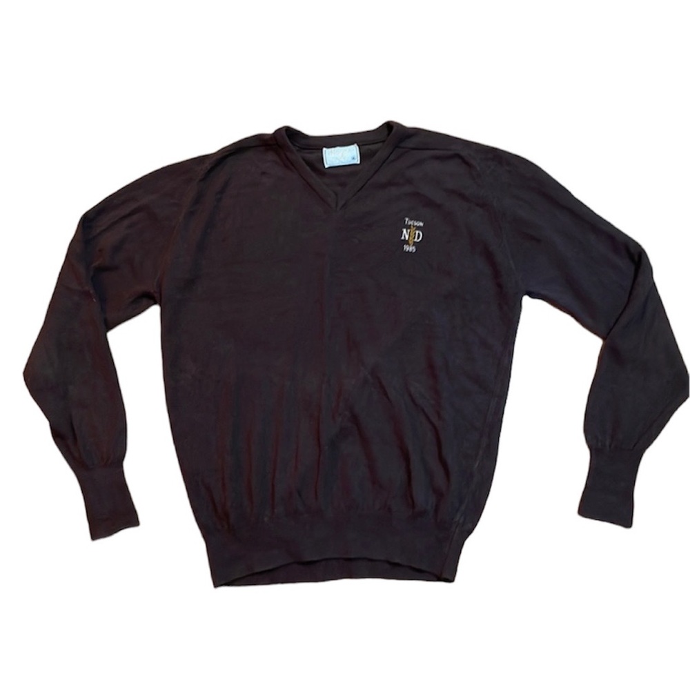 Vintage Hogan Sweater 1985 Tuscon XL grandpacore Dark Brown